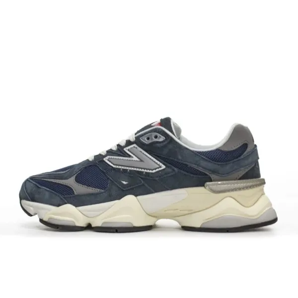 New Balance 9060 Navy Blue Beige Chunky Sneakers - 1