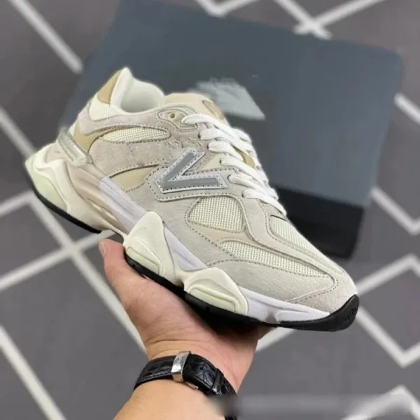 New Balance 9060 Off-White Inspired Cream White Chunky Sneakers - 5