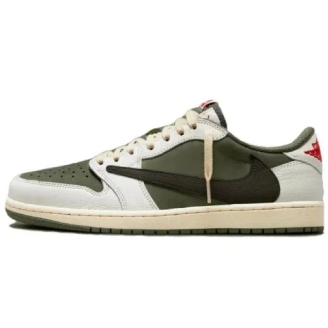 A1 Inverted J Beige Green Black Hook Low Top