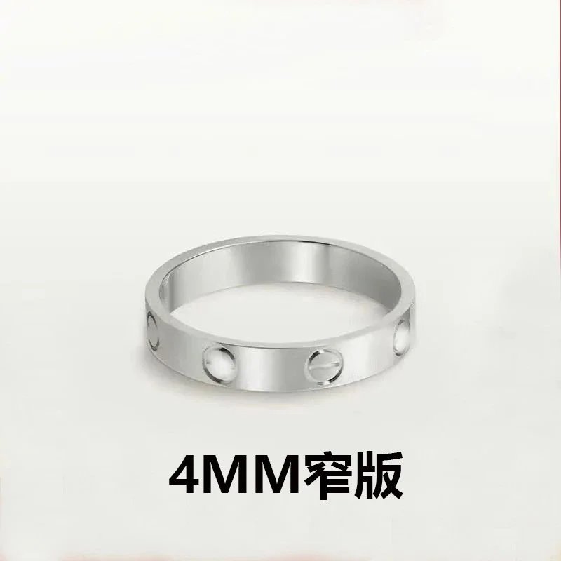 Cartier Love Ring 4mm Narrow Yellow Gold Ring Jewelry - 19
