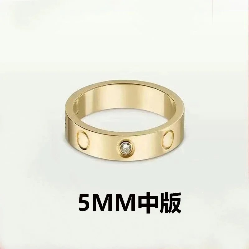 Cartier Love Ring 4mm Narrow Yellow Gold Ring Jewelry - 15