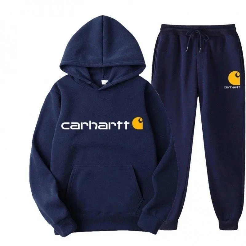 Carhartt Logo Hoodie and Sweatpants Set Purple - 5