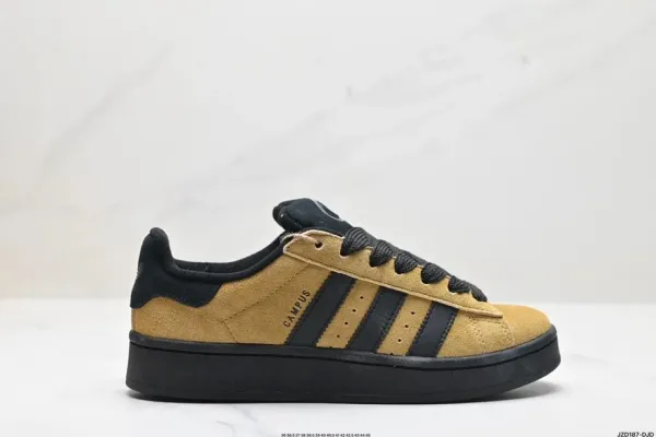 Adidas Originals Campus Beige and Black Sneakers - 1