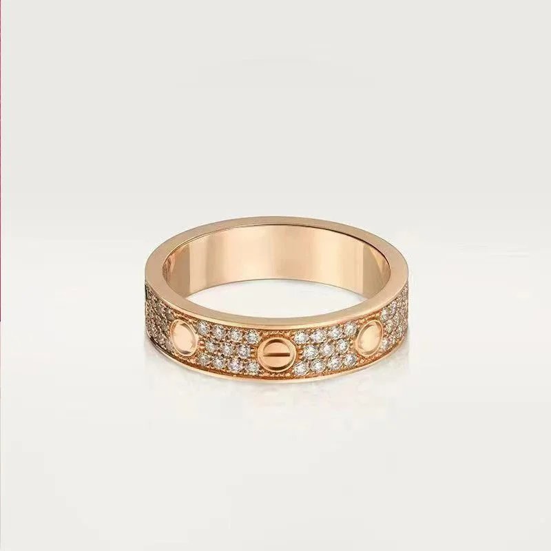 Cartier Love Ring 4mm Narrow Yellow Gold Ring Jewelry - 24