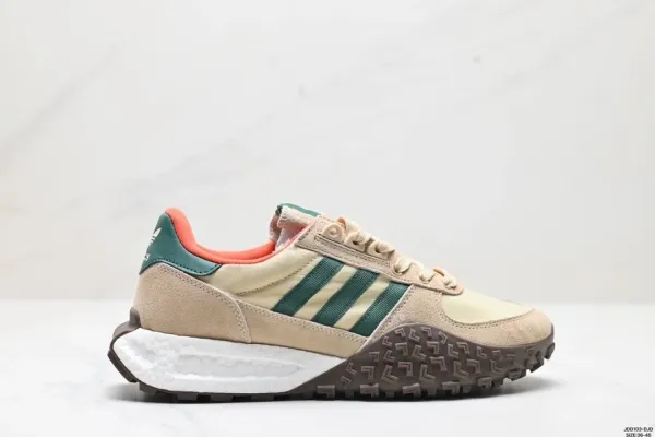 Adidas Originals SL 72 Beige Green Orange Sneakers - 1