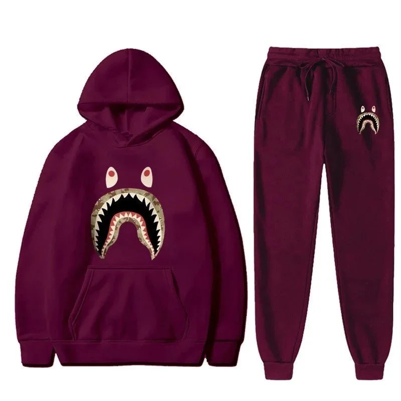 Design White Fox Vol.3 Pink Hoodie and Sweatpants Set Sets - 29