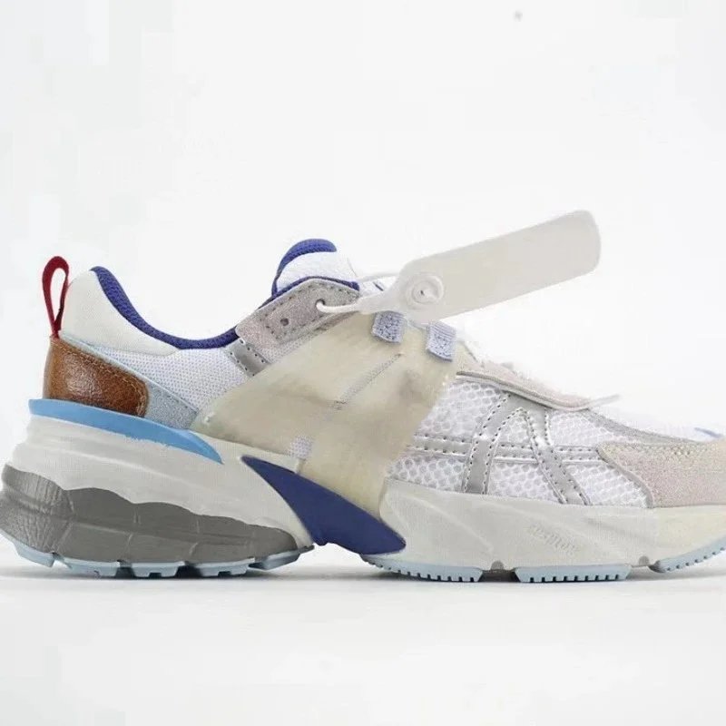 Off-White x Nike React Phantom Beige Chunky Sneakers - 5