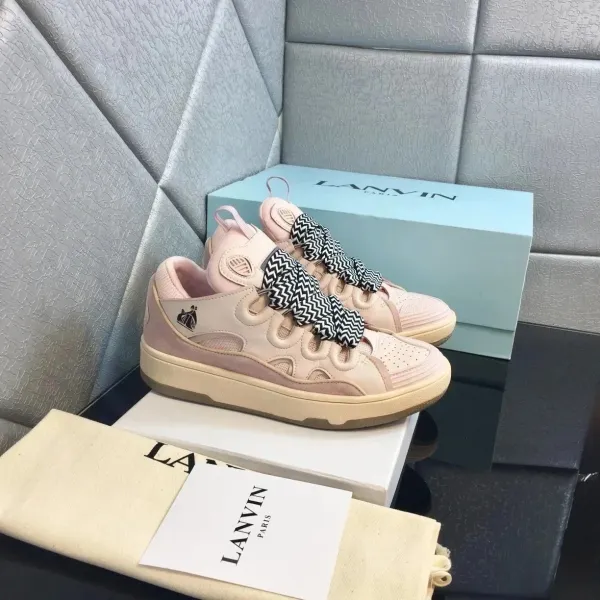 Lanvin Runner Pink Beige Sneakers - 1