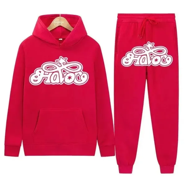 Design Hatooc Pink Hoodie and Sweatpants Set - 17
