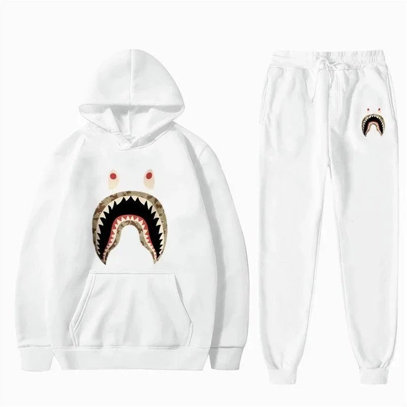 Design White Fox Vol.3 Pink Hoodie and Sweatpants Set Sets - 26