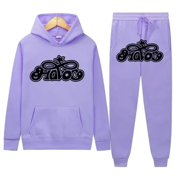 Design Hatooc Pink Hoodie and Sweatpants Set - 31