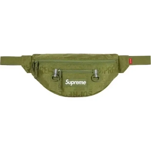 Supreme Logo Waist Bag Olive Green Belt Bag - 1