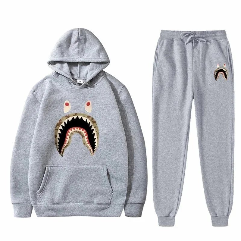 Design White Fox Vol.3 Pink Hoodie and Sweatpants Set Sets - 34