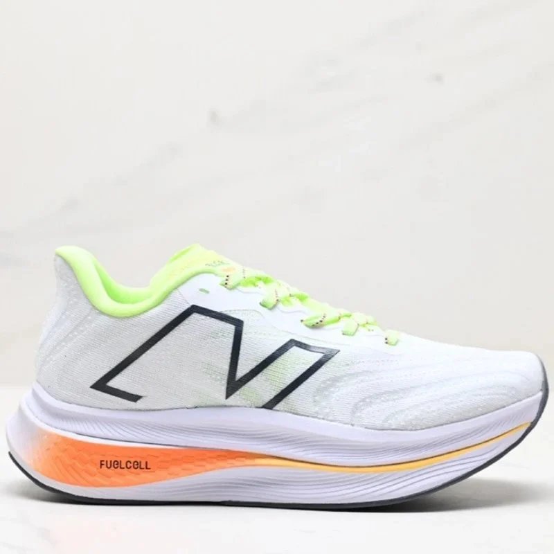 New Balance FuelCell SuperComp Elite 2 White Orange Neon Green Running Shoes - 5