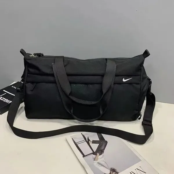 Nike Duffel Bag Gray Sporty Travel Bag - 17