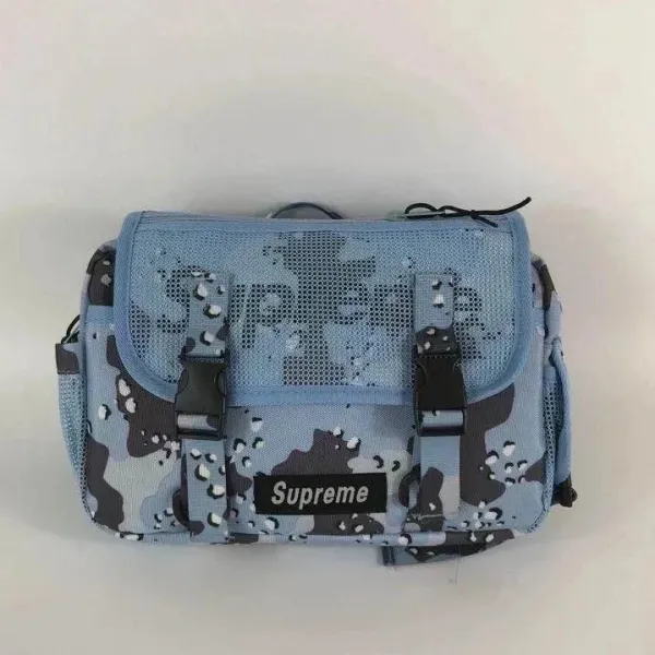 Supreme Mesh Camo Shoulder Bag Blue - 1
