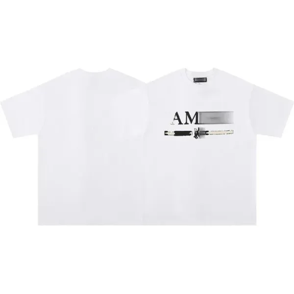 Off-White AM Graphic Print White T-Shirt - 12
