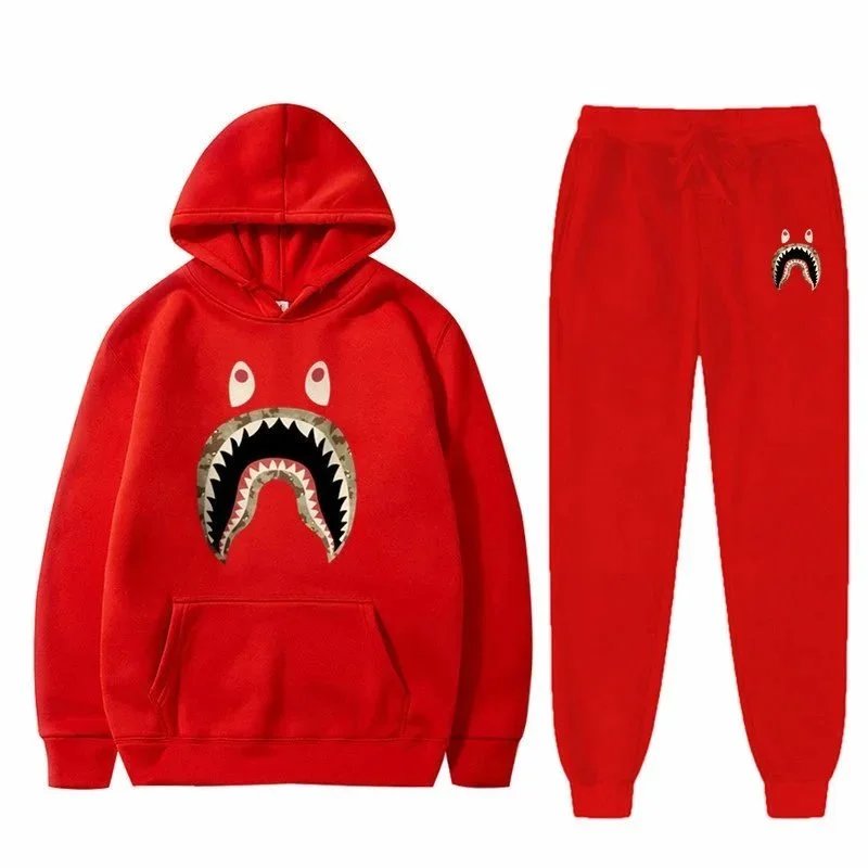 Design White Fox Vol.3 Pink Hoodie and Sweatpants Set Sets - 33
