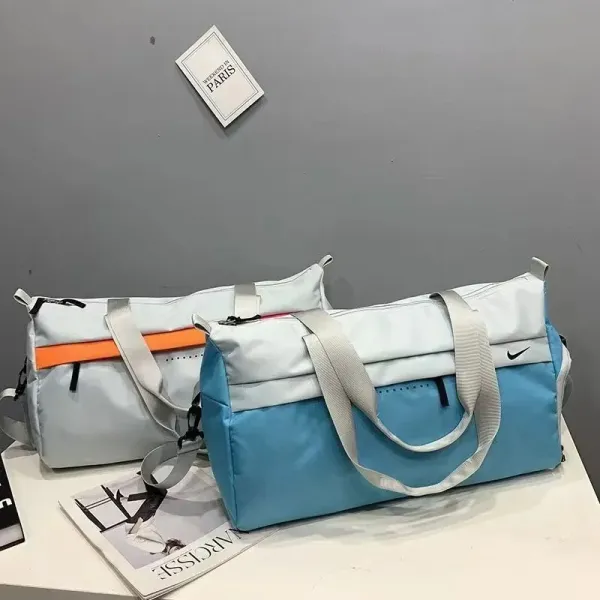 Nike Duffel Bag Gray Sporty Travel Bag - 19