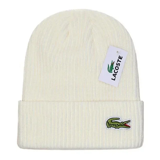 Lacoste Hats Ribbed knit cuff beanie with crocodile patch product detail image 14