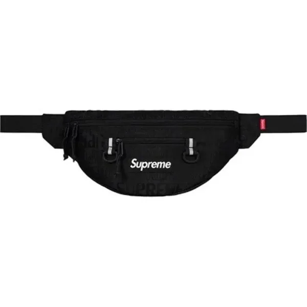 Supreme Logo Waist Bag Black Belt Bags - 1