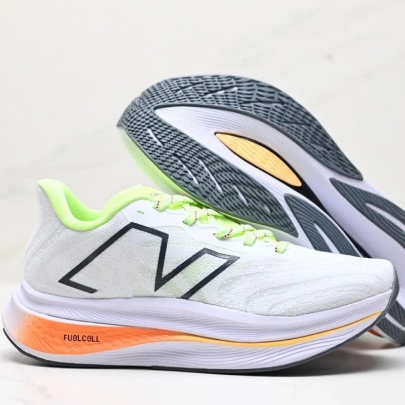 New Balance FuelCell SuperComp Elite 2 White Orange Neon Green Running Shoes - 9