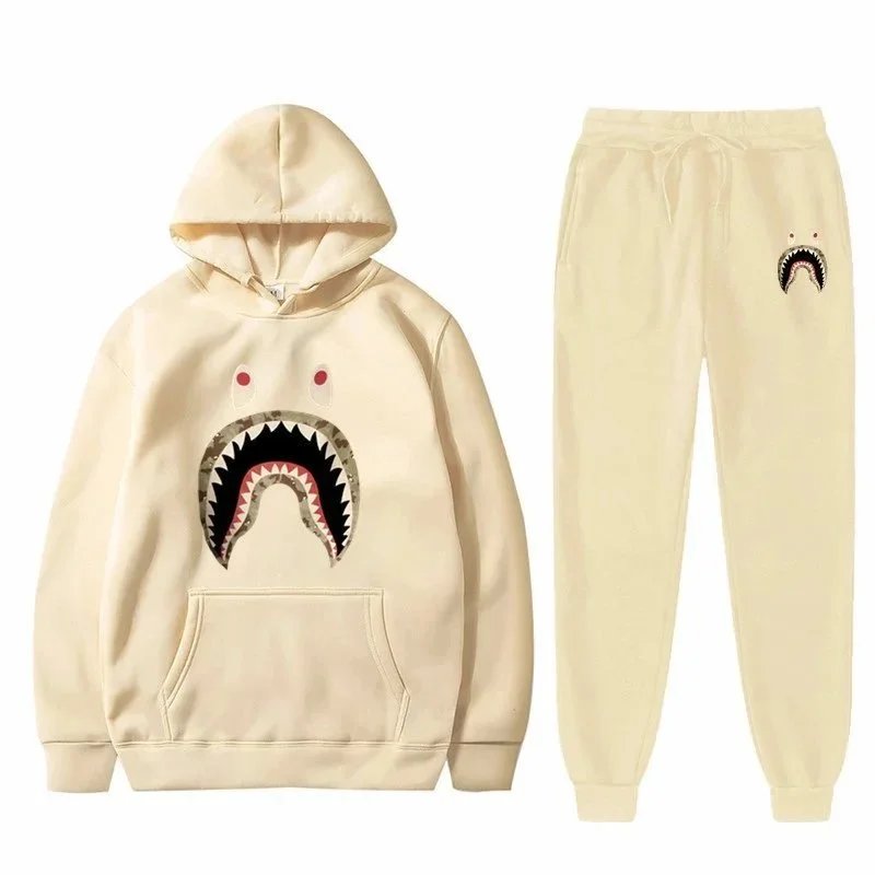 Design White Fox Vol.3 Pink Hoodie and Sweatpants Set Sets - 27