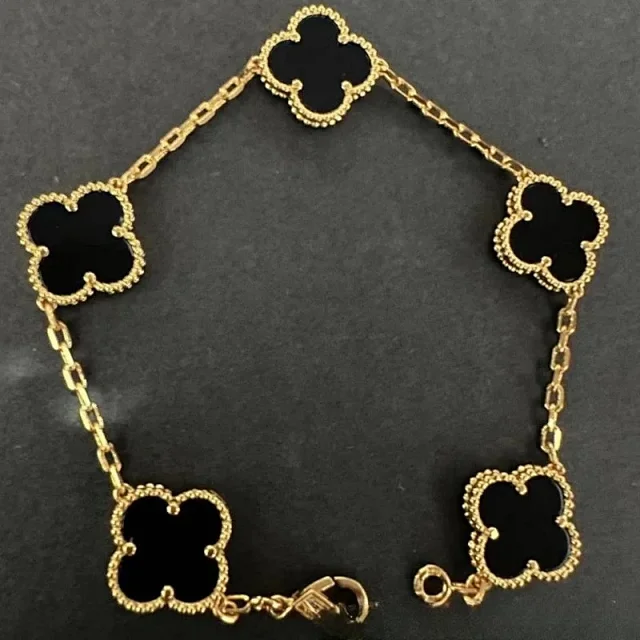 Unbranded Jewelry Five-Motif Clover Chain Bracelet product detail image 11