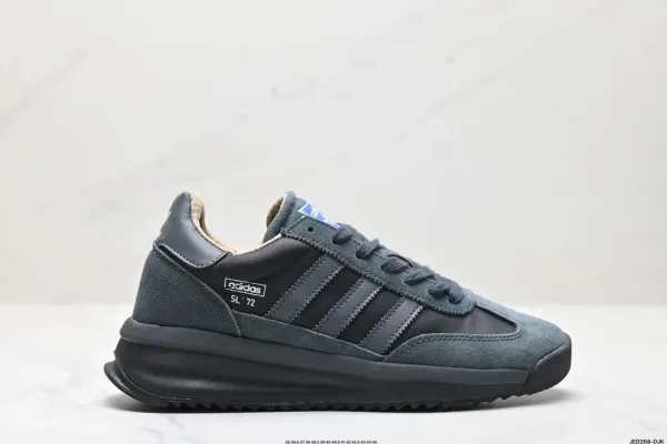 Adidas Originals SL 72 Dark Gray Suede Sneakers - 1