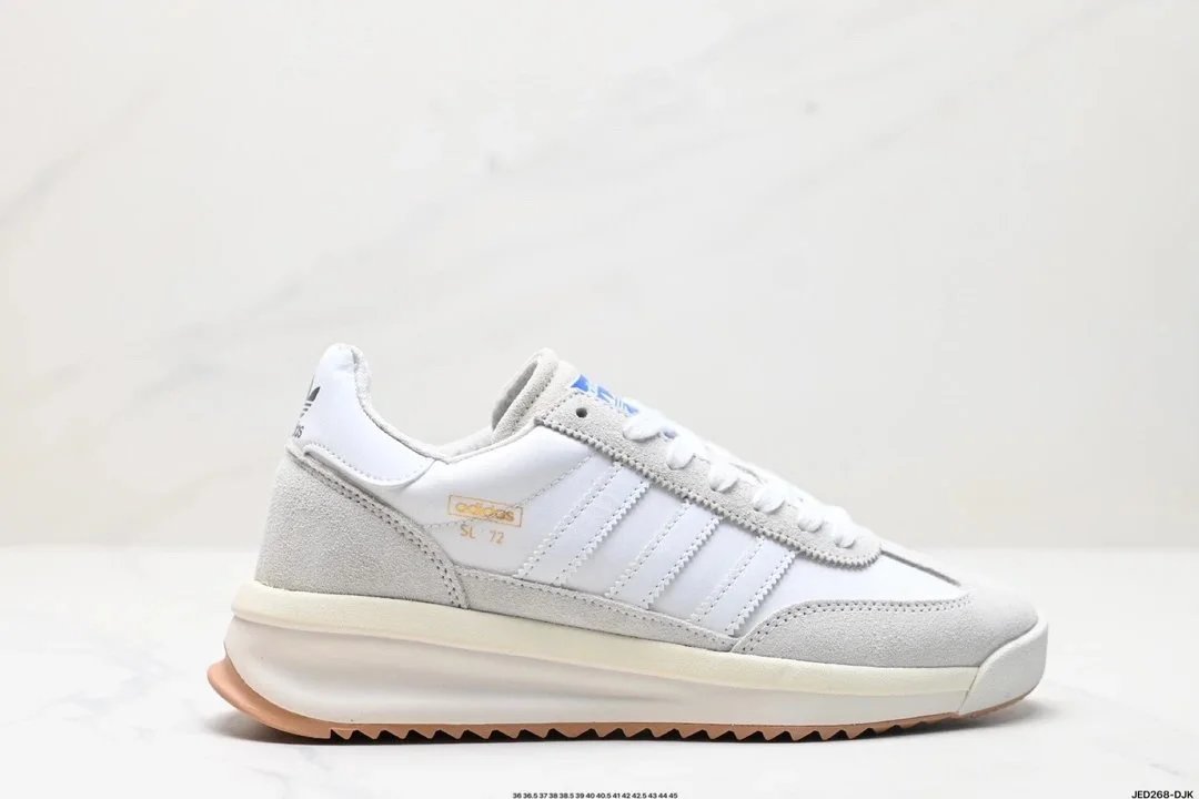 Adidas Originals SL 72 White Gray Beige Sneakers - 1