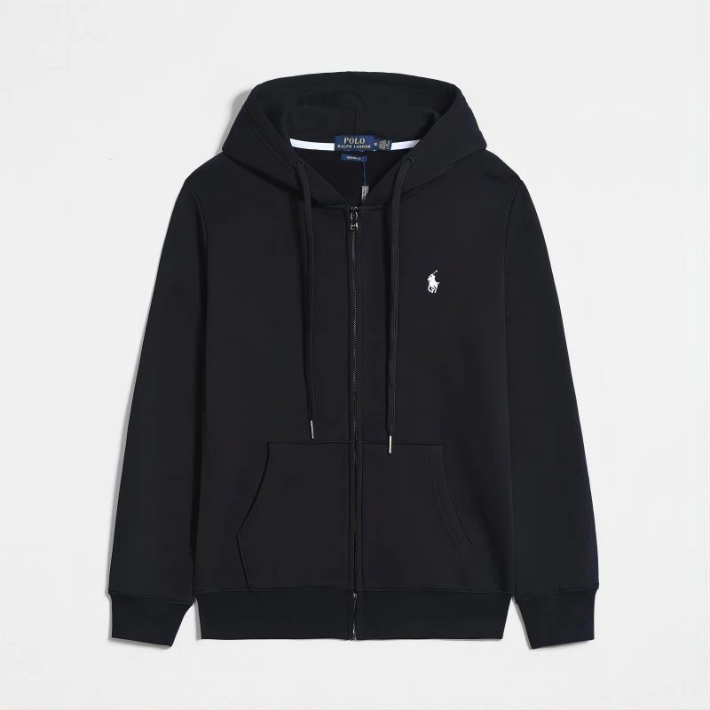 Zip-Up - Black - White Label