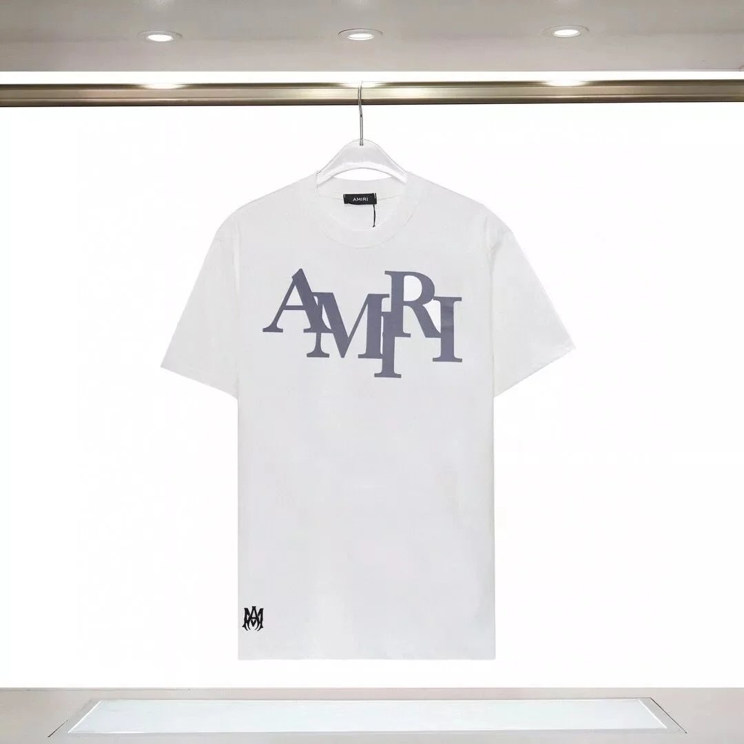 Amiri Staggered Logo Print T-Shirt