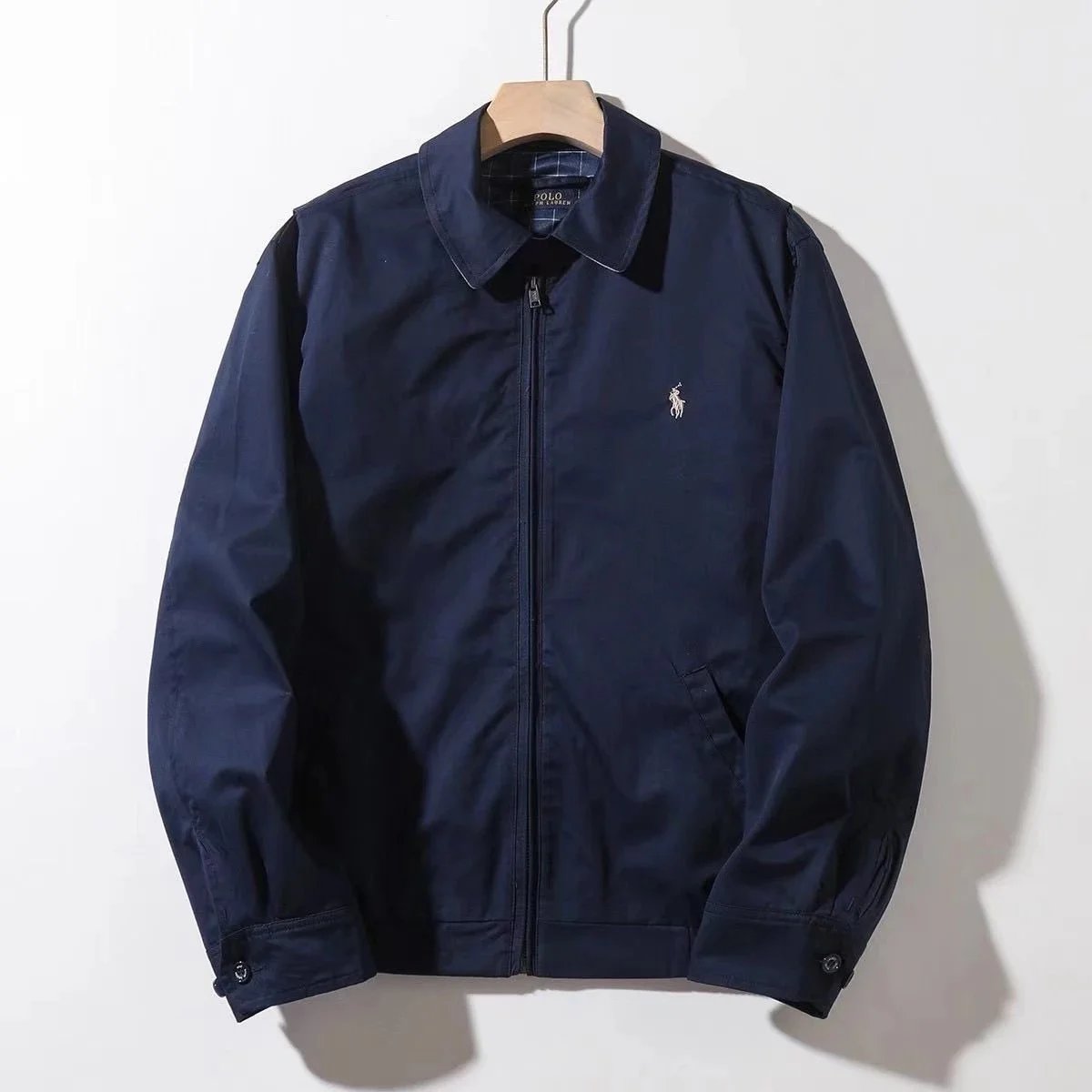 Ralph Lauren Polo Pony Zip-Up Harrington Jacket Navy