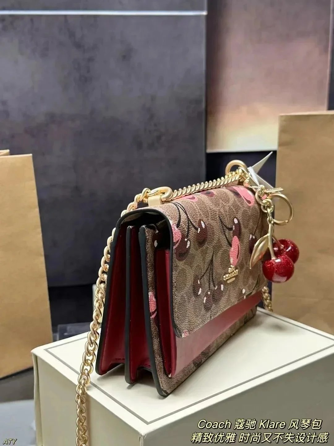 Celine Triomphe Mini Shoulder Bag Off-White - 8