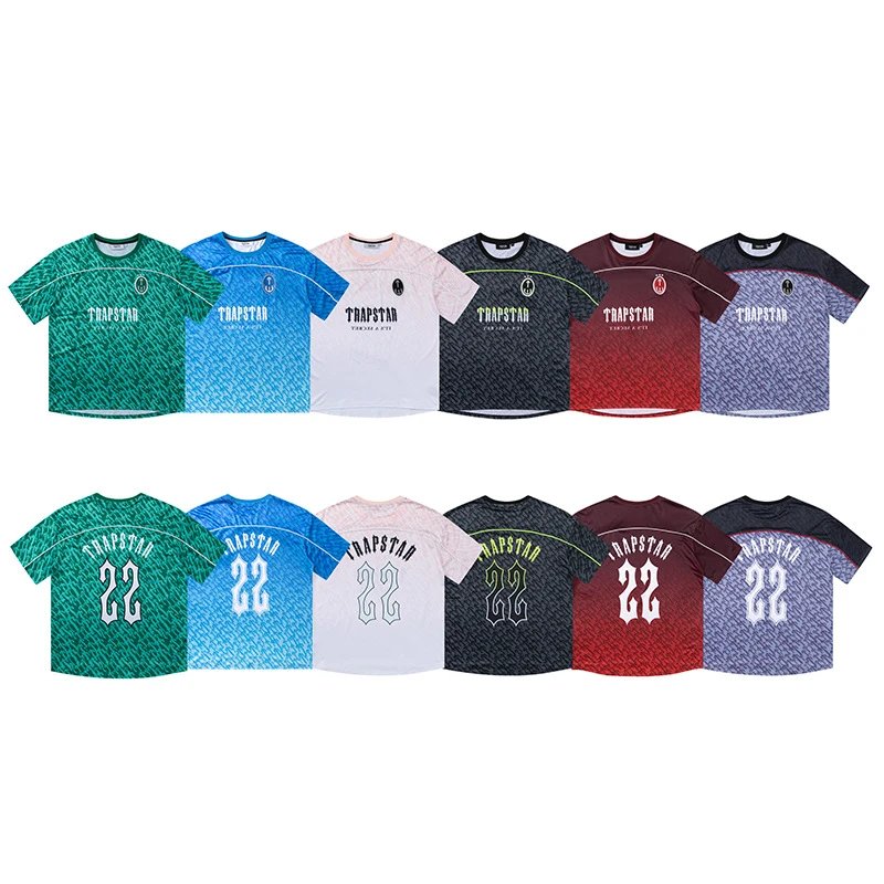 White and Blue Embroidered Short-Sleeve Tee and Shorts Casual High-Street Crew Neck Set, Loose Fit