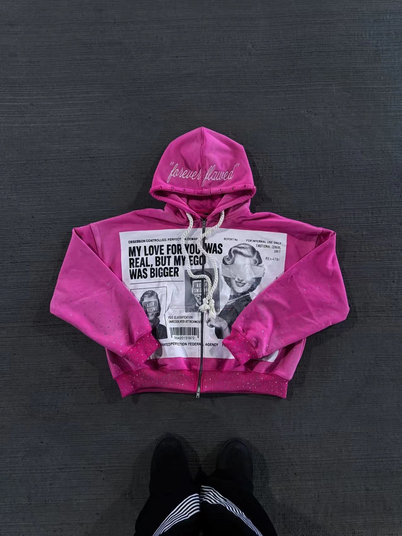 Letter Print Hoodie photo 2