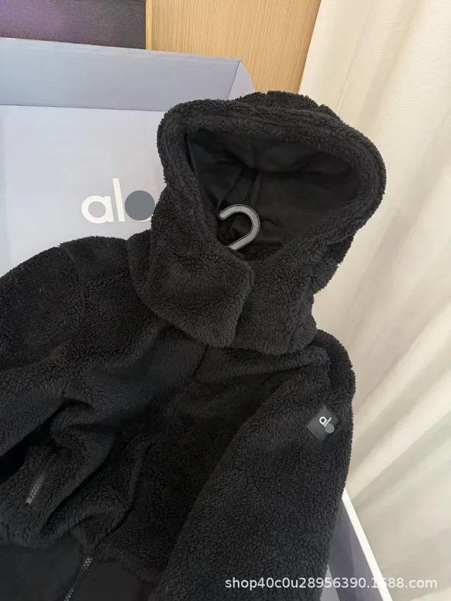 Alo Yoga Jackets Sherpa fleece hooded zip jacket product detail image 27