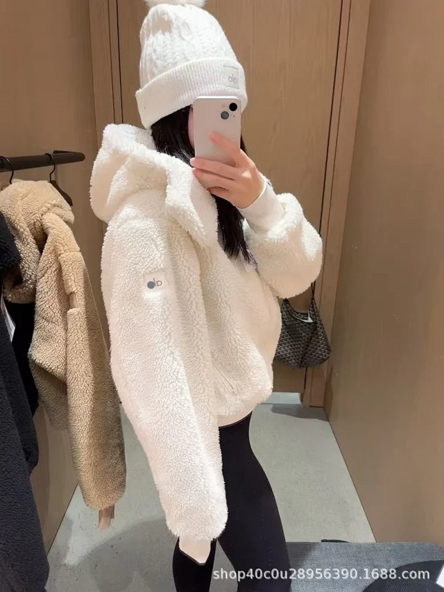 Alo Yoga Jackets Sherpa fleece hooded zip jacket product detail image 20