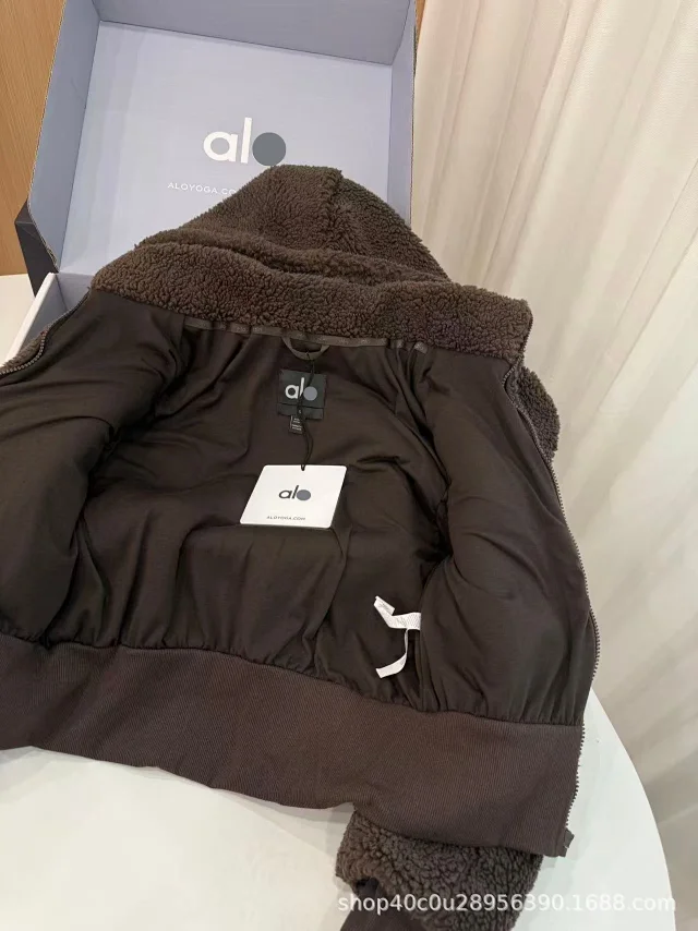 Alo Yoga Jackets Sherpa fleece hooded zip jacket product detail image 6