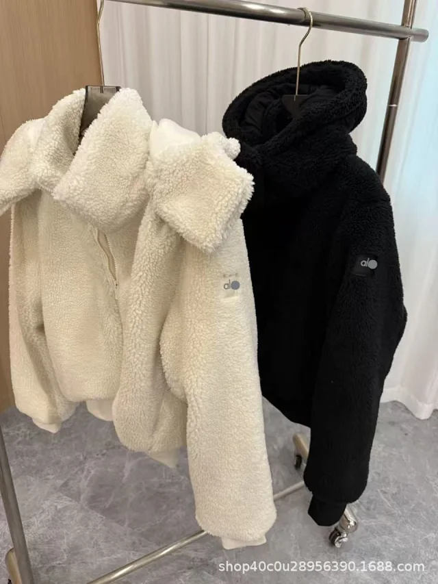 Alo Yoga Jackets Sherpa fleece hooded zip jacket product detail image 15