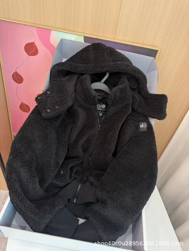 Alo Yoga Jackets Sherpa fleece hooded zip jacket product detail image 23