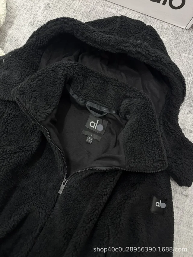 Alo Yoga Jackets Sherpa fleece hooded zip jacket product detail image 25