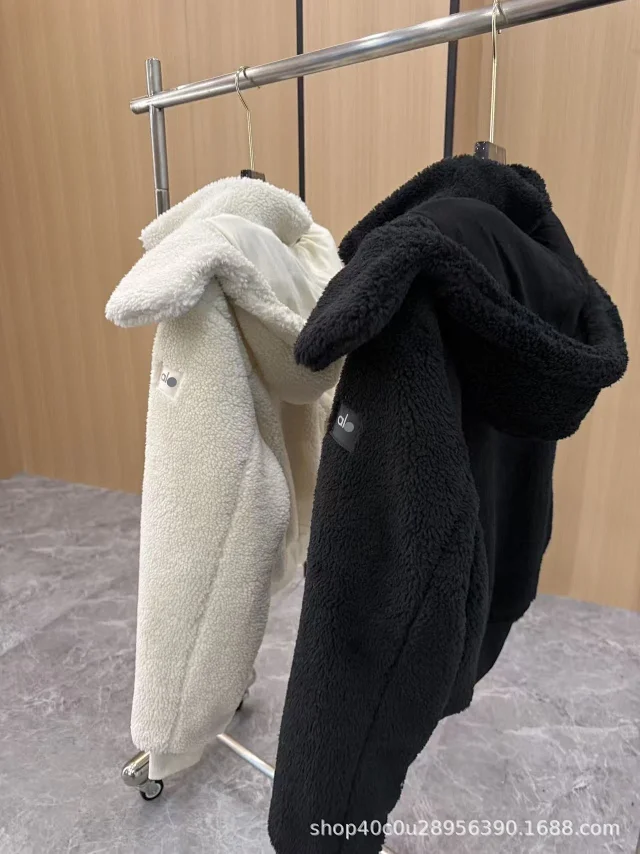 Alo Yoga Jackets Sherpa fleece hooded zip jacket product detail image 8