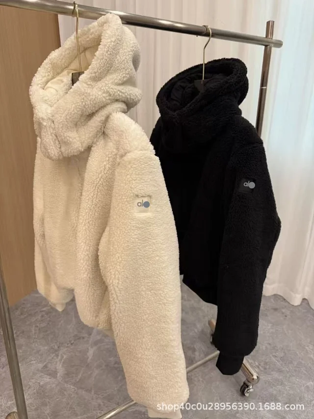 Alo Yoga Jackets Sherpa fleece hooded zip jacket product detail image 9