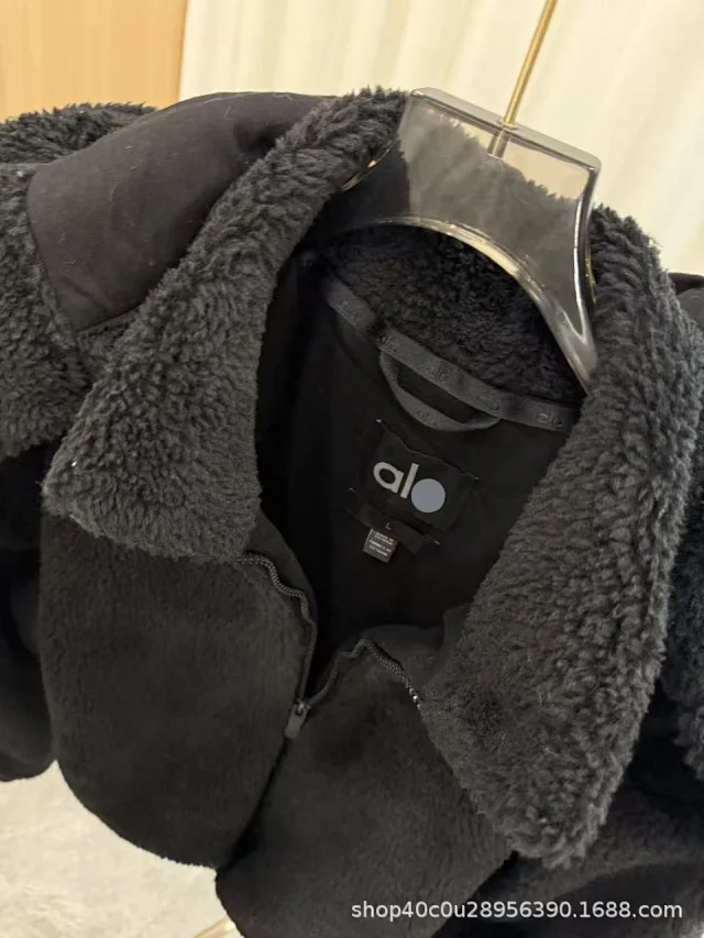 Alo Yoga Jackets Sherpa fleece hooded zip jacket product detail image 24