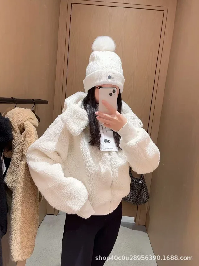 Alo Yoga Jackets Sherpa fleece hooded zip jacket product detail image 21
