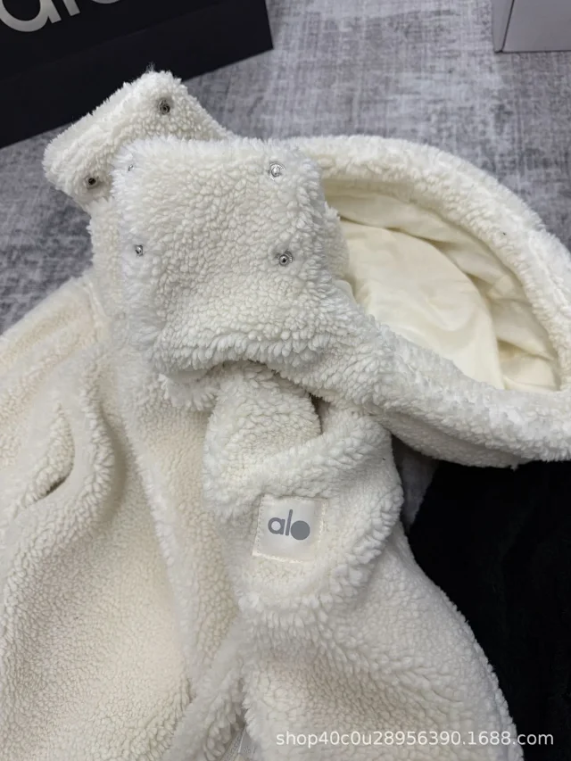 Alo Yoga Jackets Sherpa fleece hooded zip jacket product detail image 18