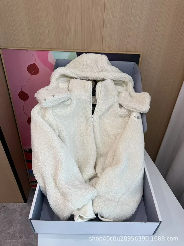 Alo Yoga Jackets Sherpa fleece hooded zip jacket product detail image 13