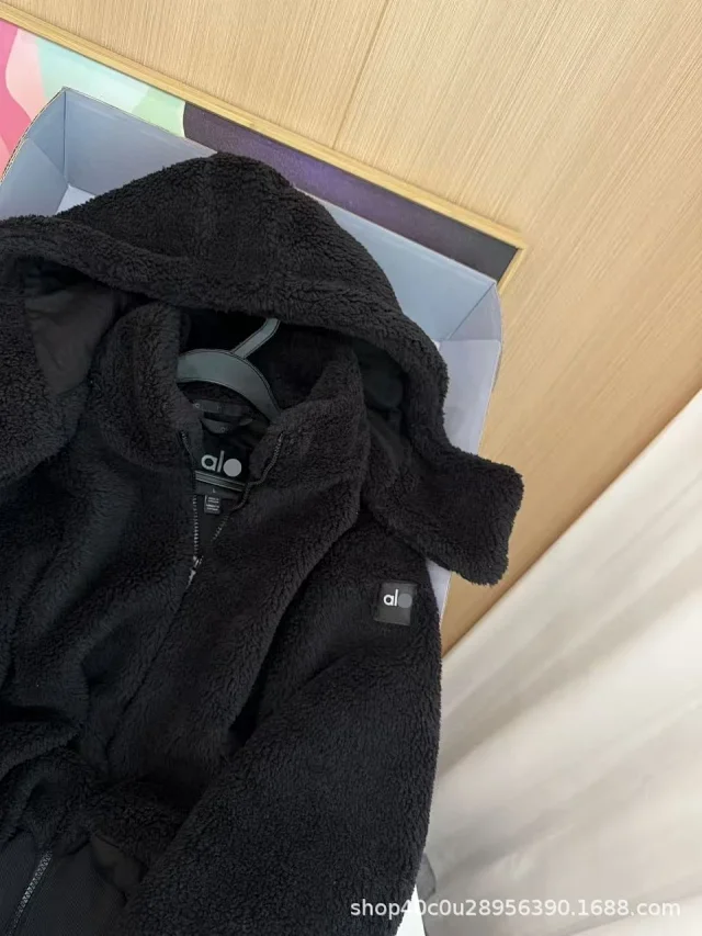 Alo Yoga Jackets Sherpa fleece hooded zip jacket product detail image 26