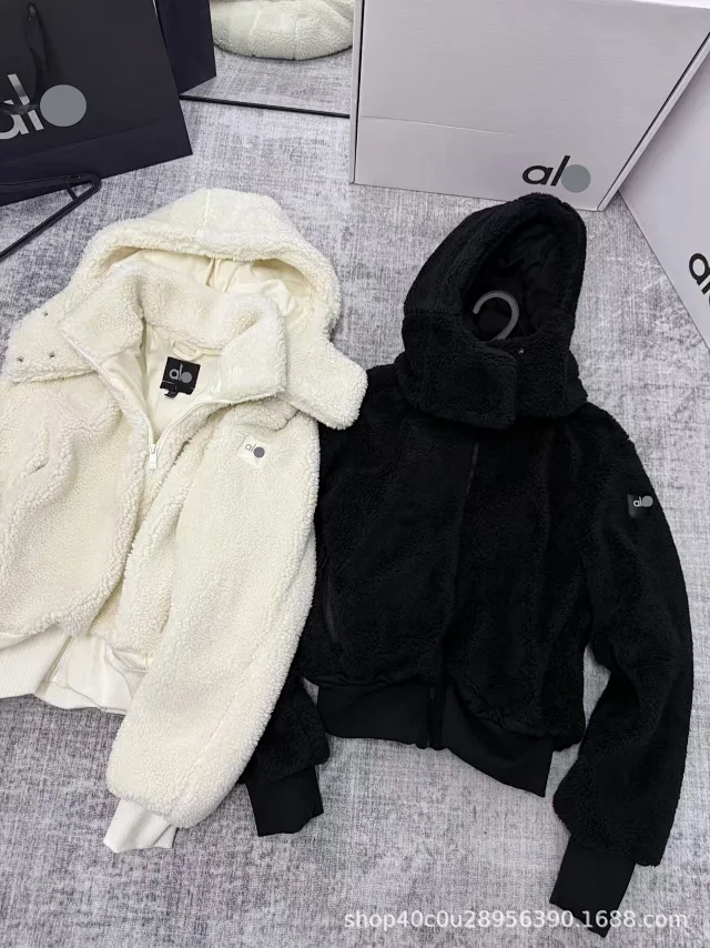 Alo Yoga Jackets Sherpa fleece hooded zip jacket product detail image 7